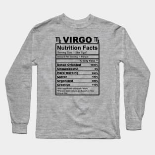 Virgo Facts Long Sleeve T-Shirt